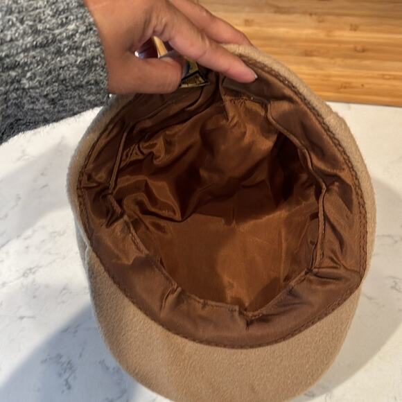 Camel Tan Vintage Newsboy Cabbie Hat Driving Cap Made in USA 7 - Picture 6 of 6